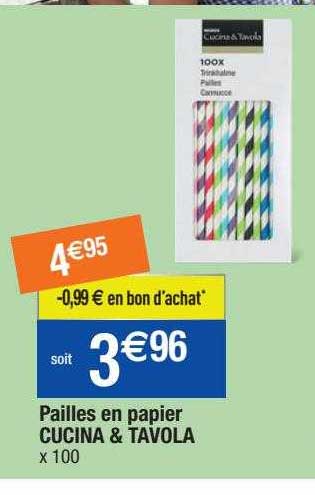 pailles en papier cucina & tacola
