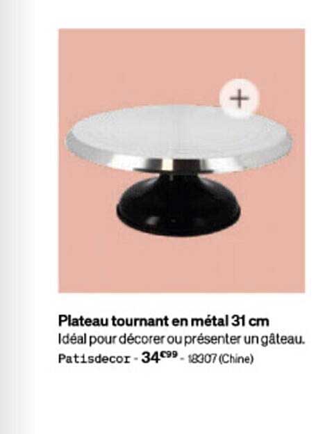 Plateau Tournant En Métal 31 Cm