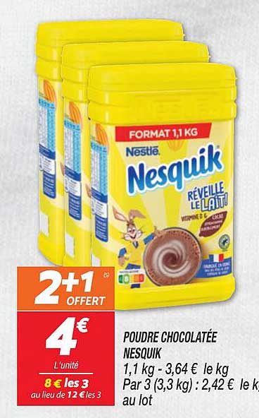 poudre chocolatée nesquik