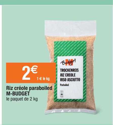 riz créole paraboiled m-budget