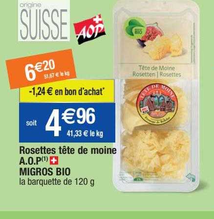 rosettes tête de moine a.o.p. migros bio