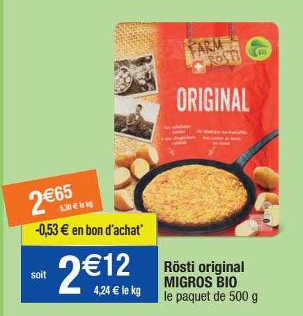 rösti original migros bio