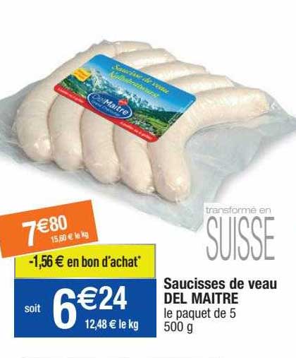 saucisses de veau del maître