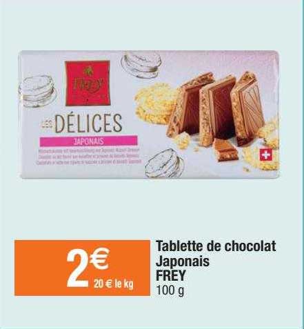 Tablette De Chocolat Japonais Frey