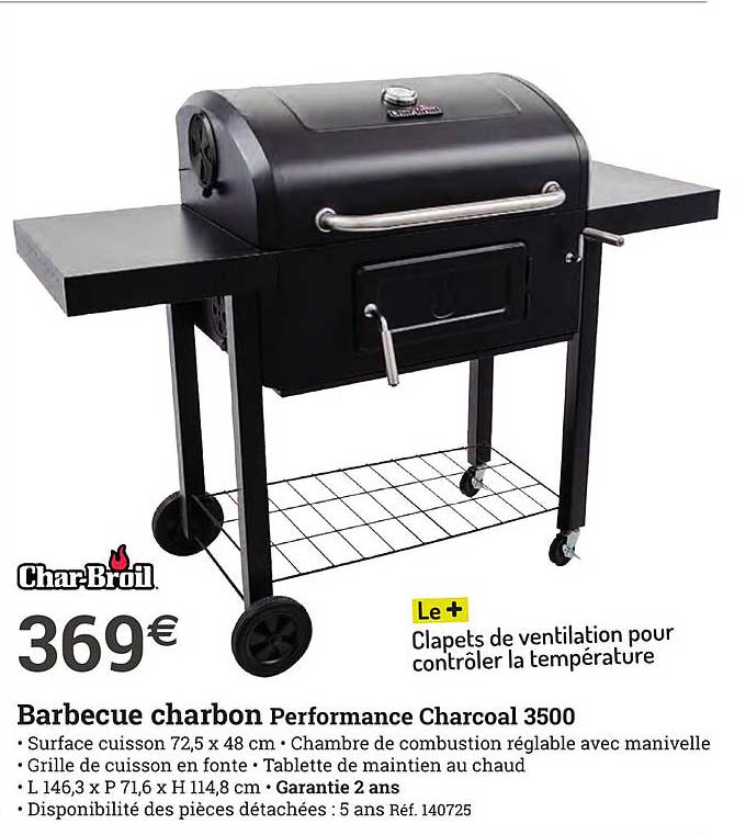 barbecue charbon performance charcoal 3500 char-broil