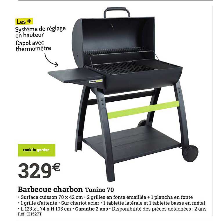 Barbecue Charbon Tonino 70 Cook'in Garden