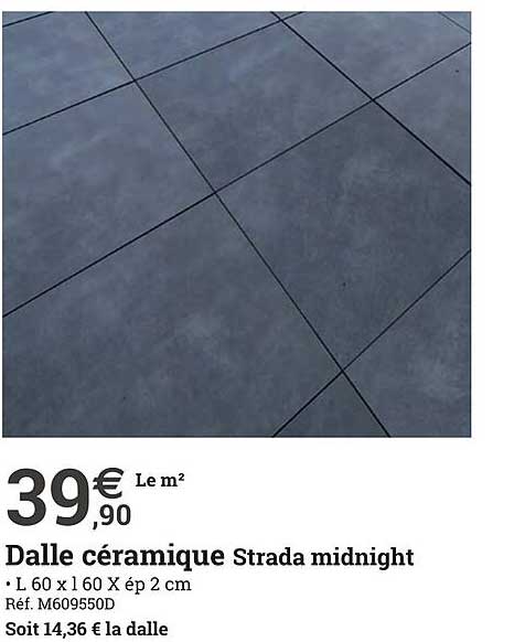 dalle céramique strada midnight