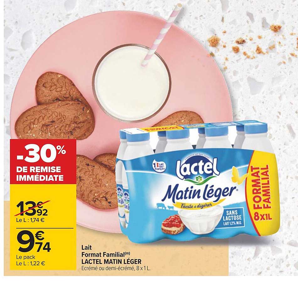 lait format familial lactel matin léger