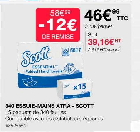 340 essuie-mains xtra - scott