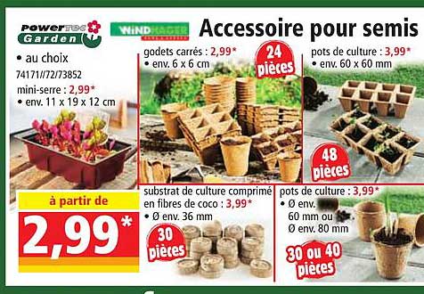 accessoire pour semis powertec garden