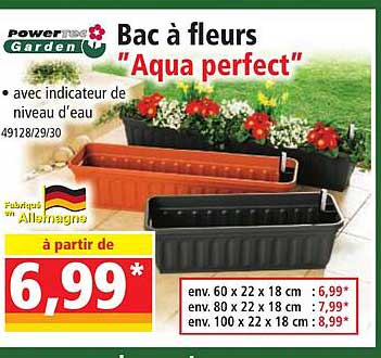 Bac à Fleurs "aqua Perfect" Powertec Garden