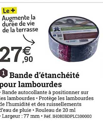 bande d'étanchéité pour lambourdes