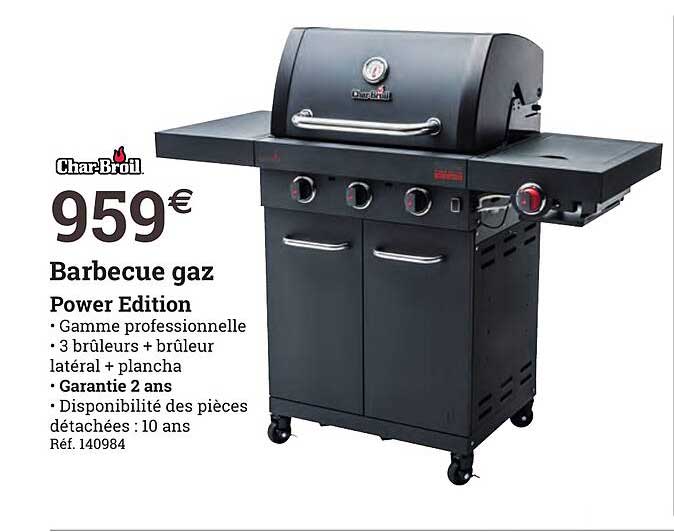 barbecue gaz power édition char-broil