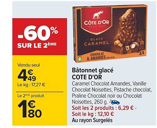 Bâtonnet Glacé Côte D'or