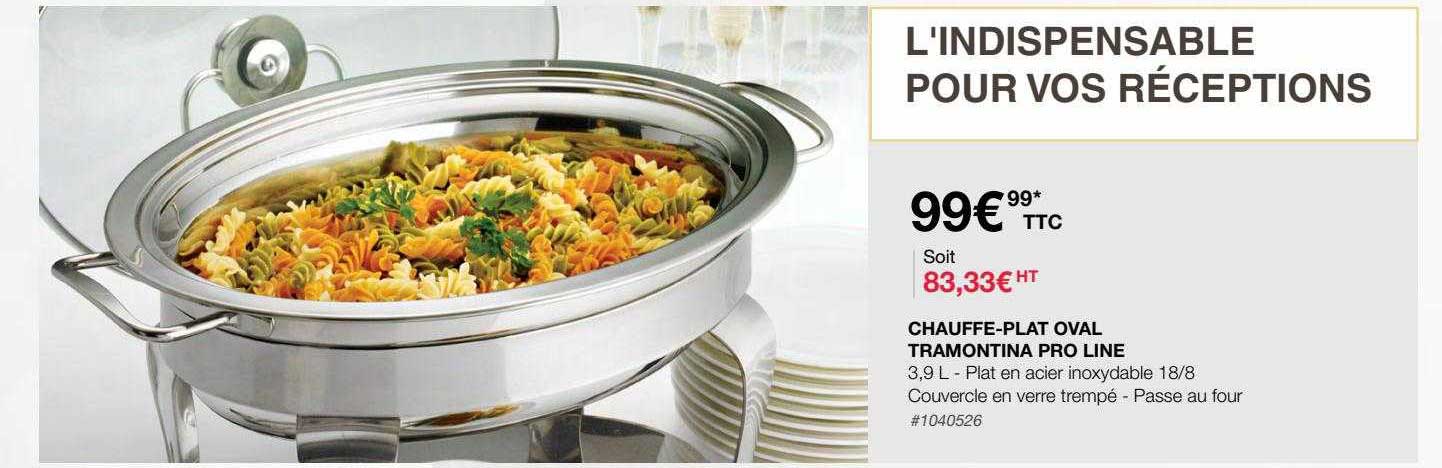 chauffe-plat oval tramontina pro line