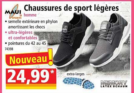 chaussures de sport légères homme maui