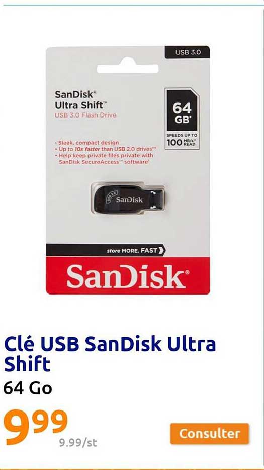 clé usb sanDisk Ultra shift