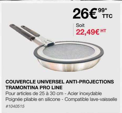 Couvercle Universel Anti-projections Tramontina Pro Line