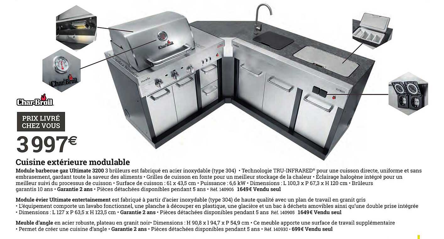 cuisine extérieure modulable char-broil