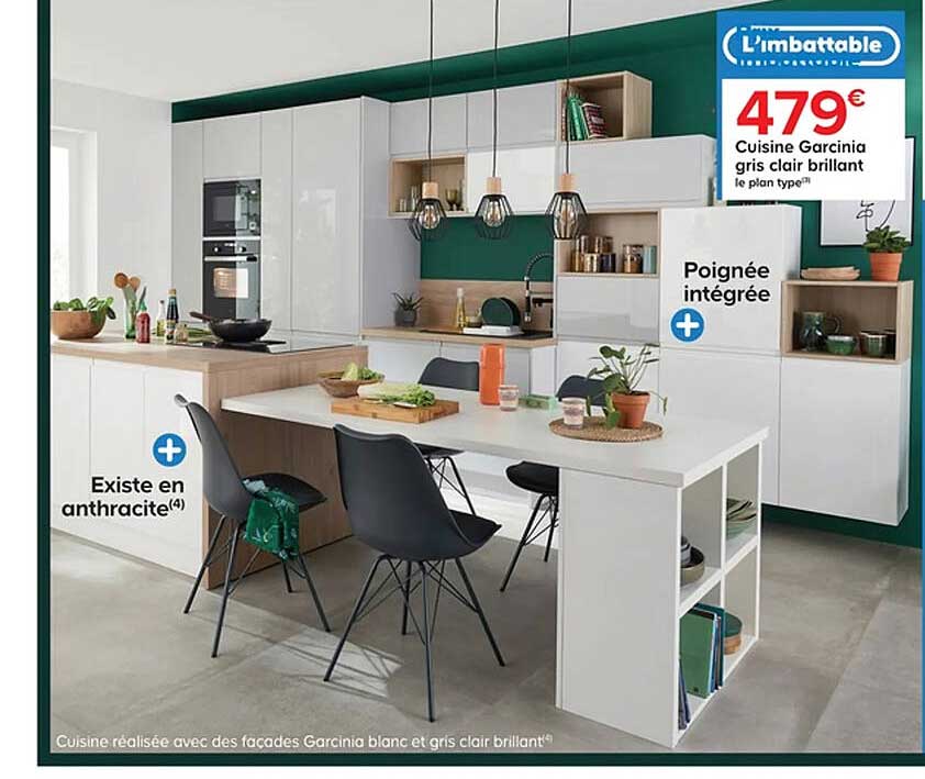 cuisine garcinia gris clair brillant
