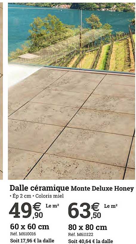 dalle céramique monte deluxe honey