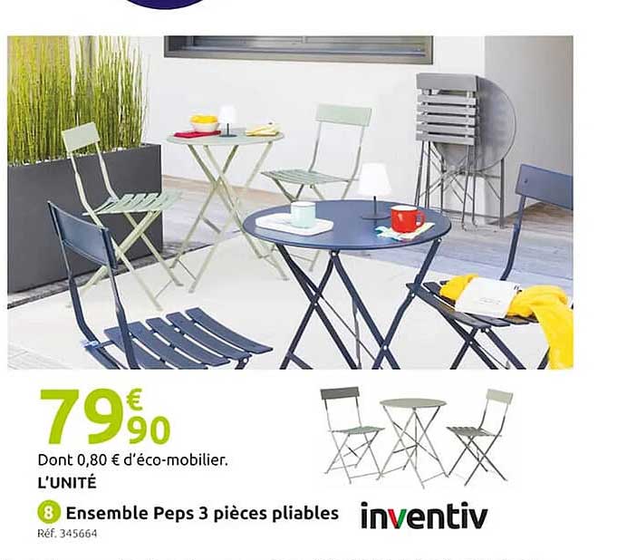 ensemble peps 3 pièces pliables infentiv
