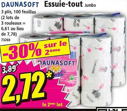 essuie-tout jumbo daunasoft