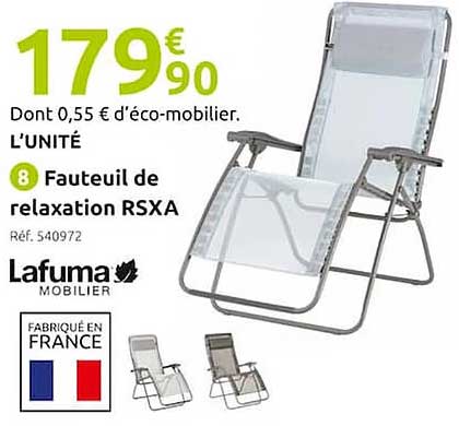 fauteuil de relaxation rsxa lafuma mobilier