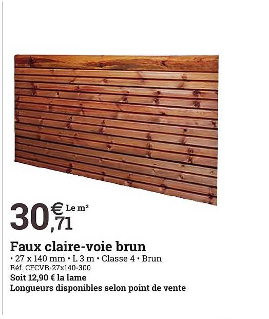 Faux Claire-voie Brun