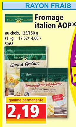 fromage italien aop villa gusto