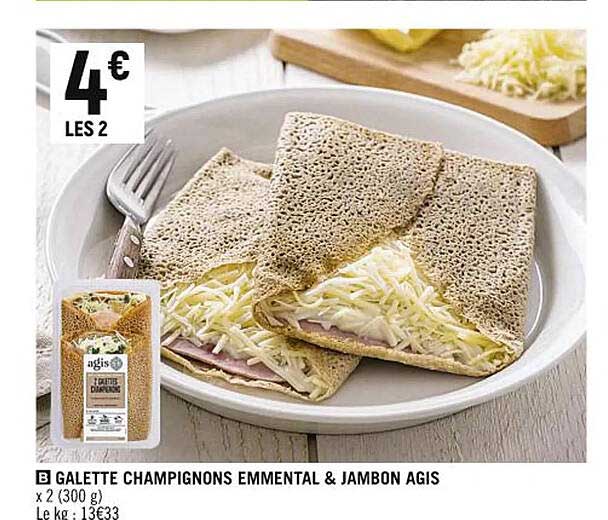 galette champignons emmental & jambon agis