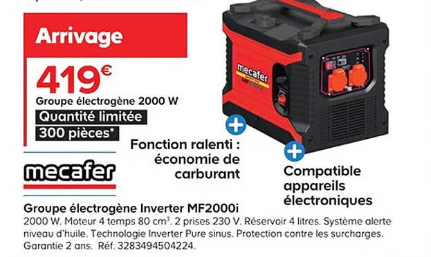 groupe électrogène inverter mf2000i mecafer