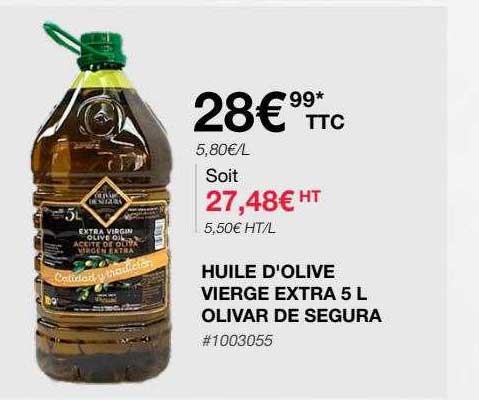Huile D'olive Vierge Extra 5l Olivar De Segura