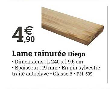 lame rainurée diego