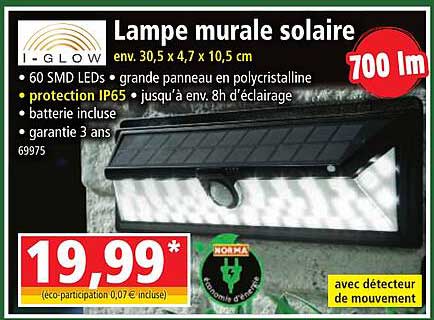 lampe murale solaire i-glow