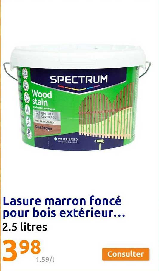 lasure marron foncé pour bois extérieur...