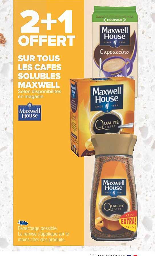 les cafés solubles maxwell