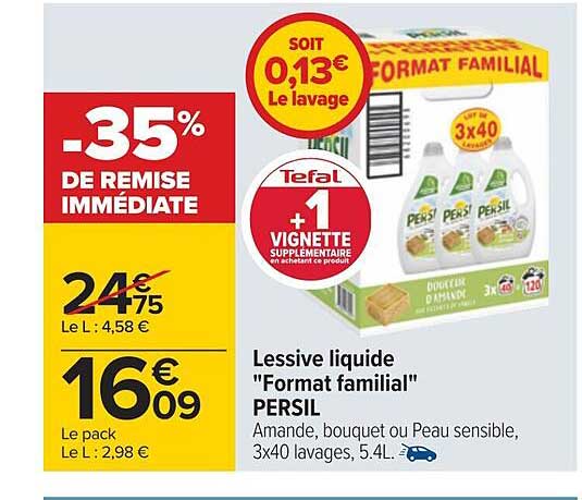 lessive liquide "format familial" persil