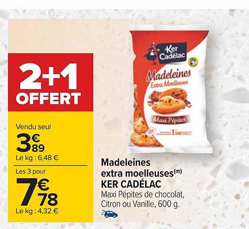 madeleines extra moelleuses ker cadélac