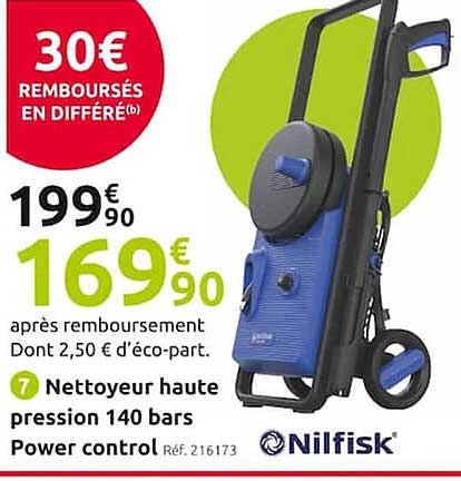 nettoyeur haute pression 140 bars power control nilfisk
