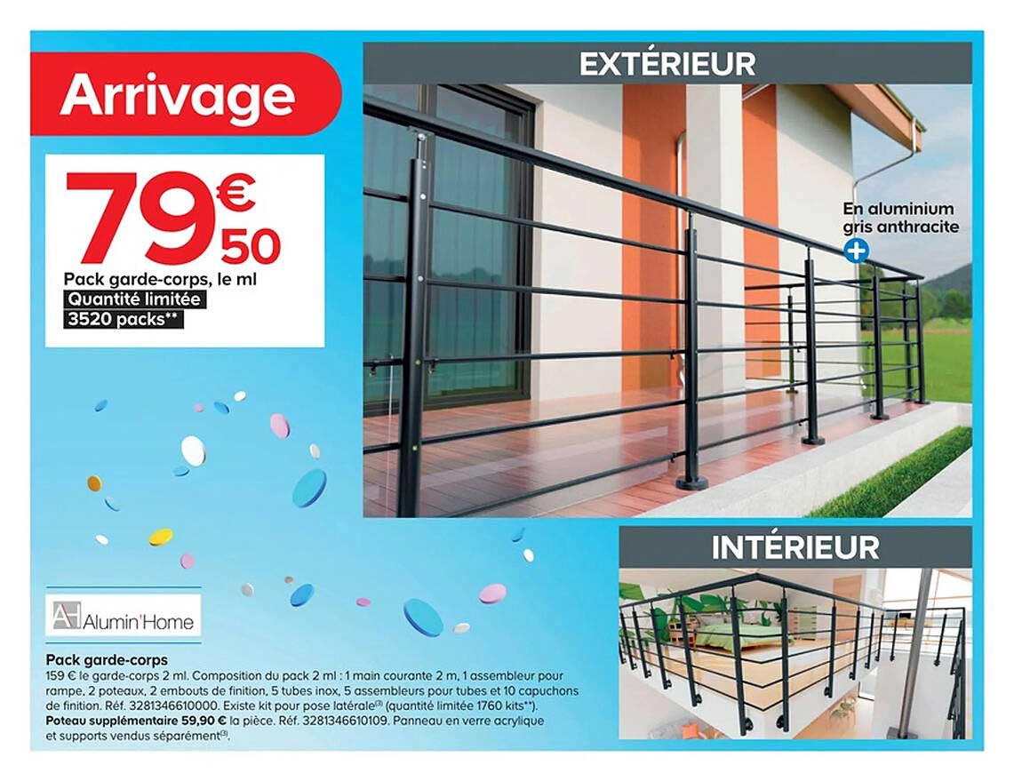 pack garde-corps alumin'home