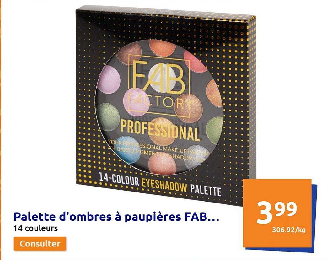 palette d'ombres à paupières FAB...