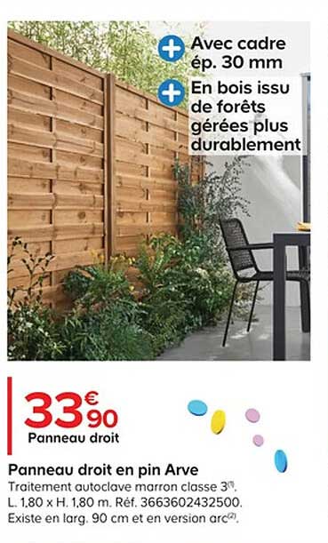 Panneau Droit En Pin Arve