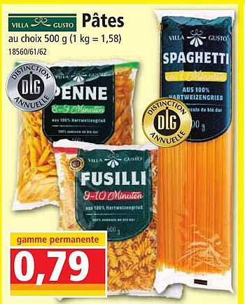 pâtes villa gusto