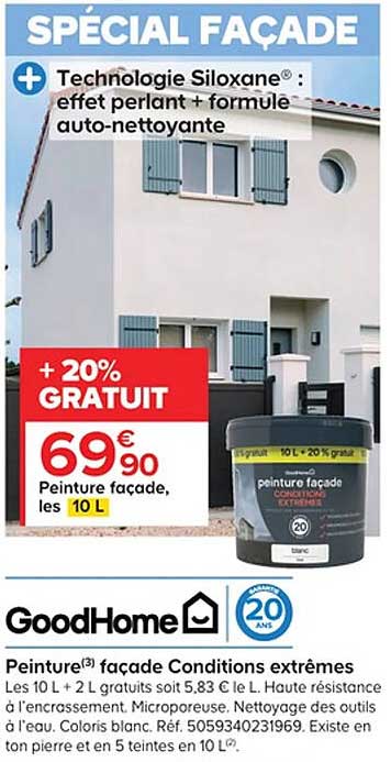 peinture façade conditions extrêmes goodHome