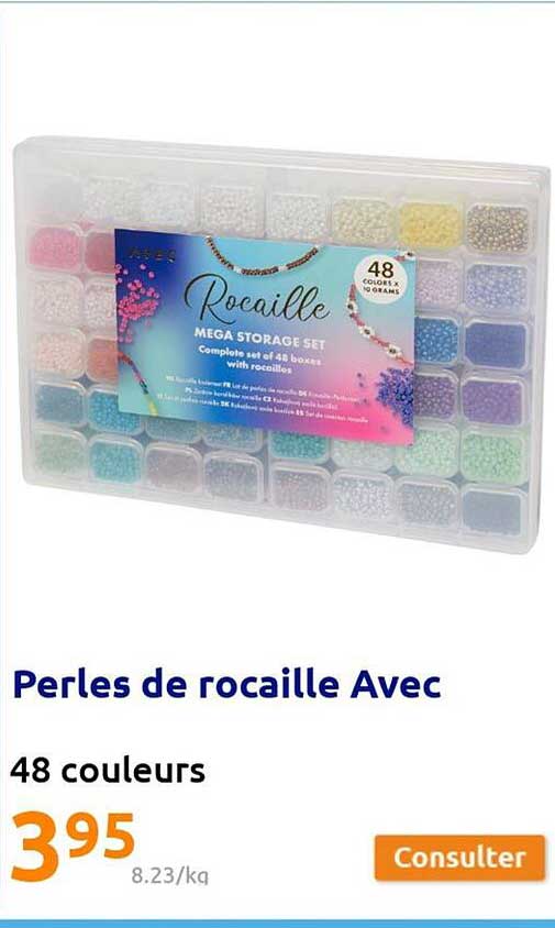 perles de rocaille avec
