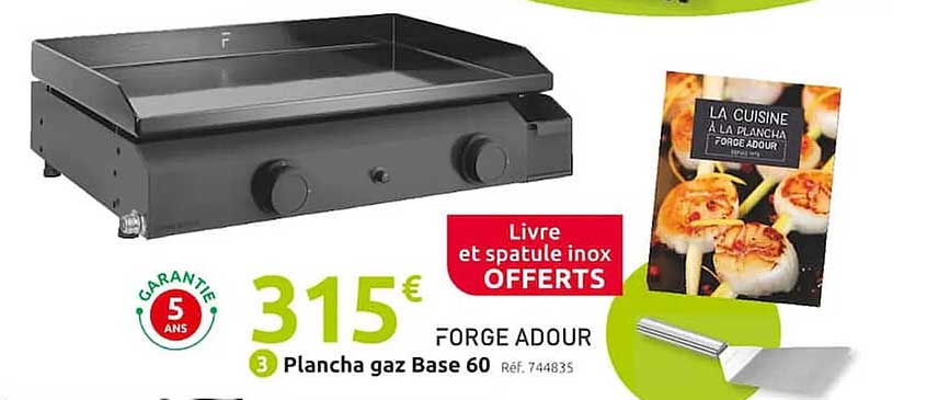plancha gaz base 60 forge adour