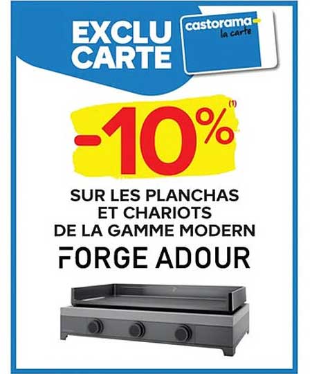planchas et chariots de la gamme modern forge adour
