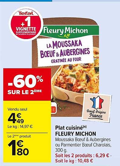 plat cuisiné fleury michon