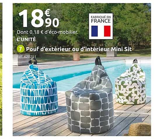Pouf D'extérieur Ou D'intérieur Mini Sit